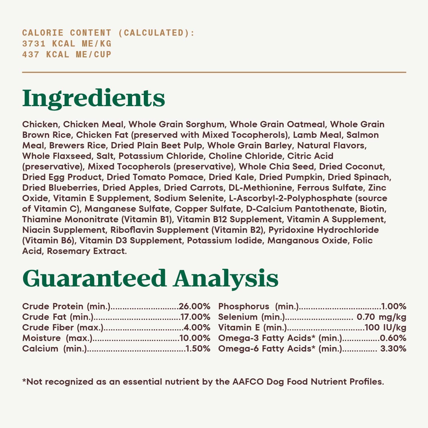 8 lb. Bag Dry Dog Food with Chicken, Lamb and Salmon Z5974