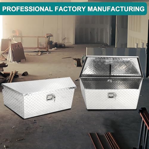 Black Aluminum Trailer Storage Tool Box, 39"X16.5"X12" S184278