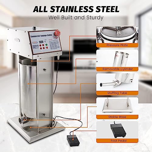 22LB Stainless Steel Electric Sausage Stuffer P784
