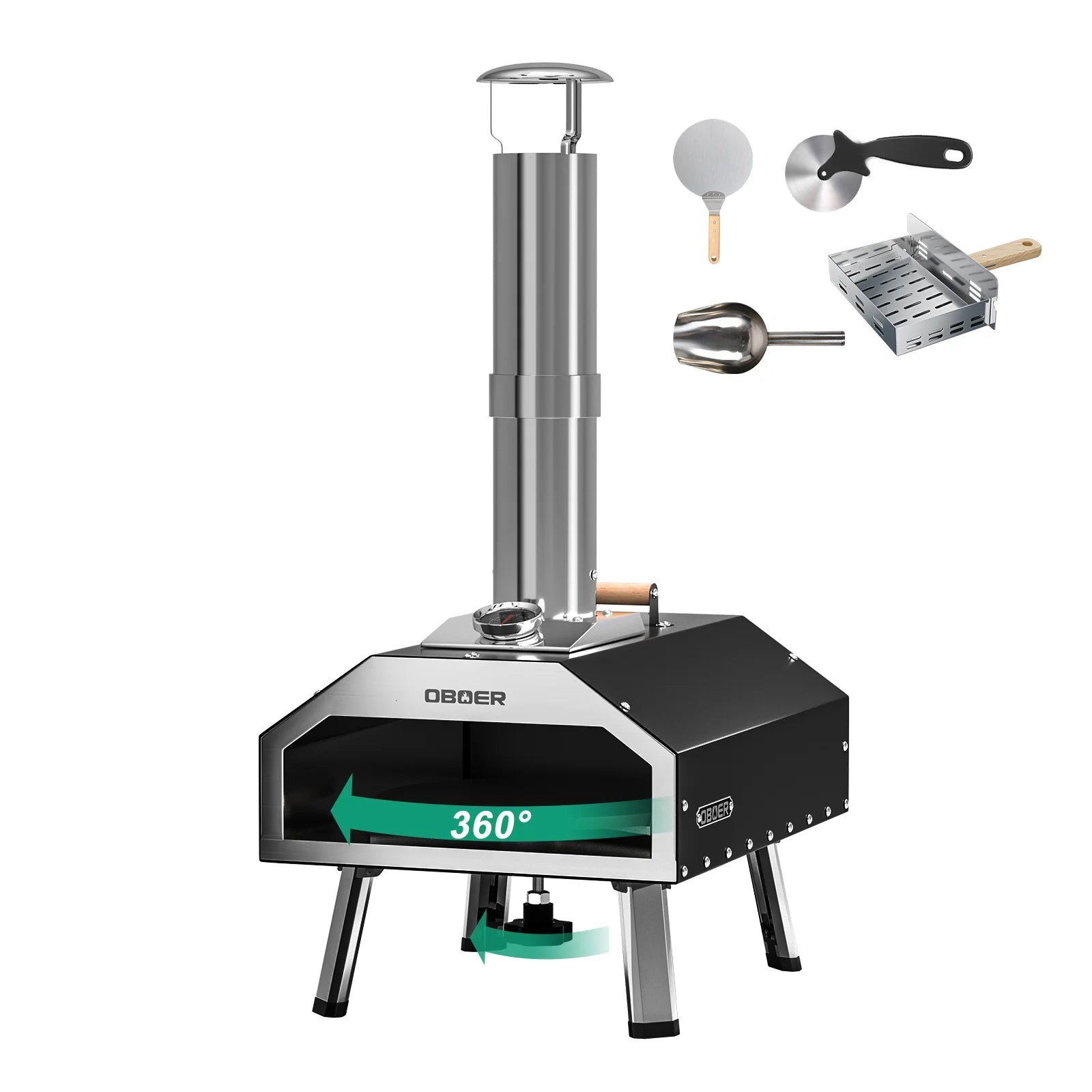 13" Stainless Steel Outdoor Pizza Oven P1954