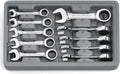 10 Pc. 12 Pt. Stubby Ratcheting Combination Wrench Set, Metric H663261