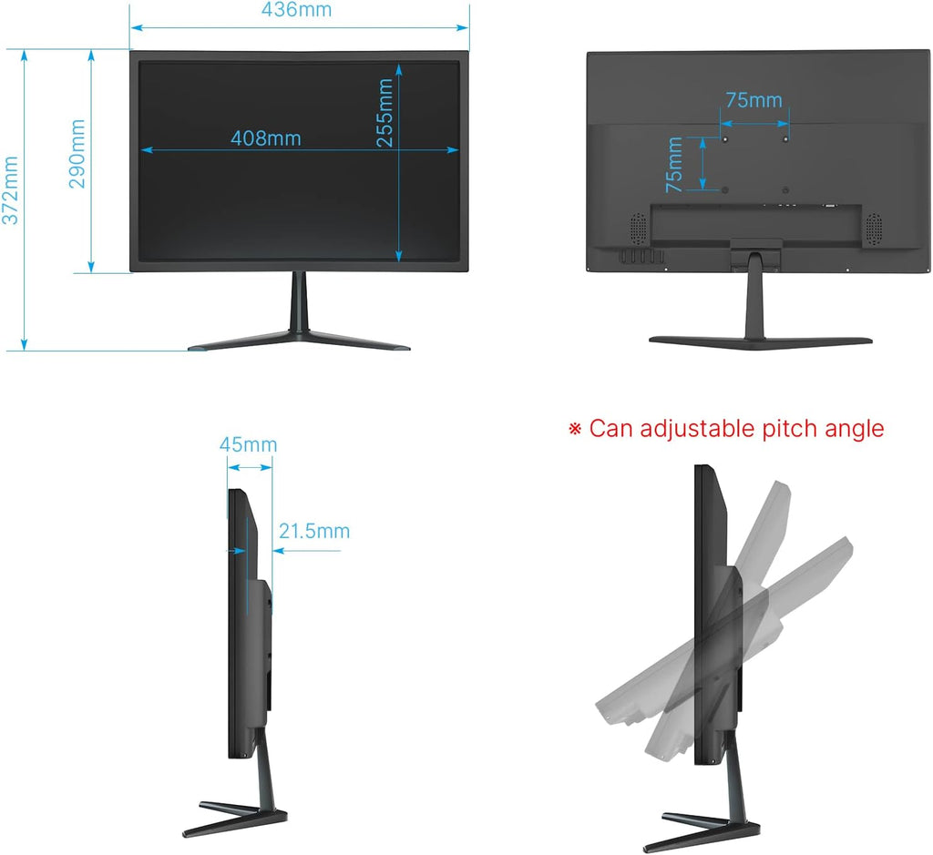 20 Inch LED Computer Display Monitor with Built-in Speaker Q266