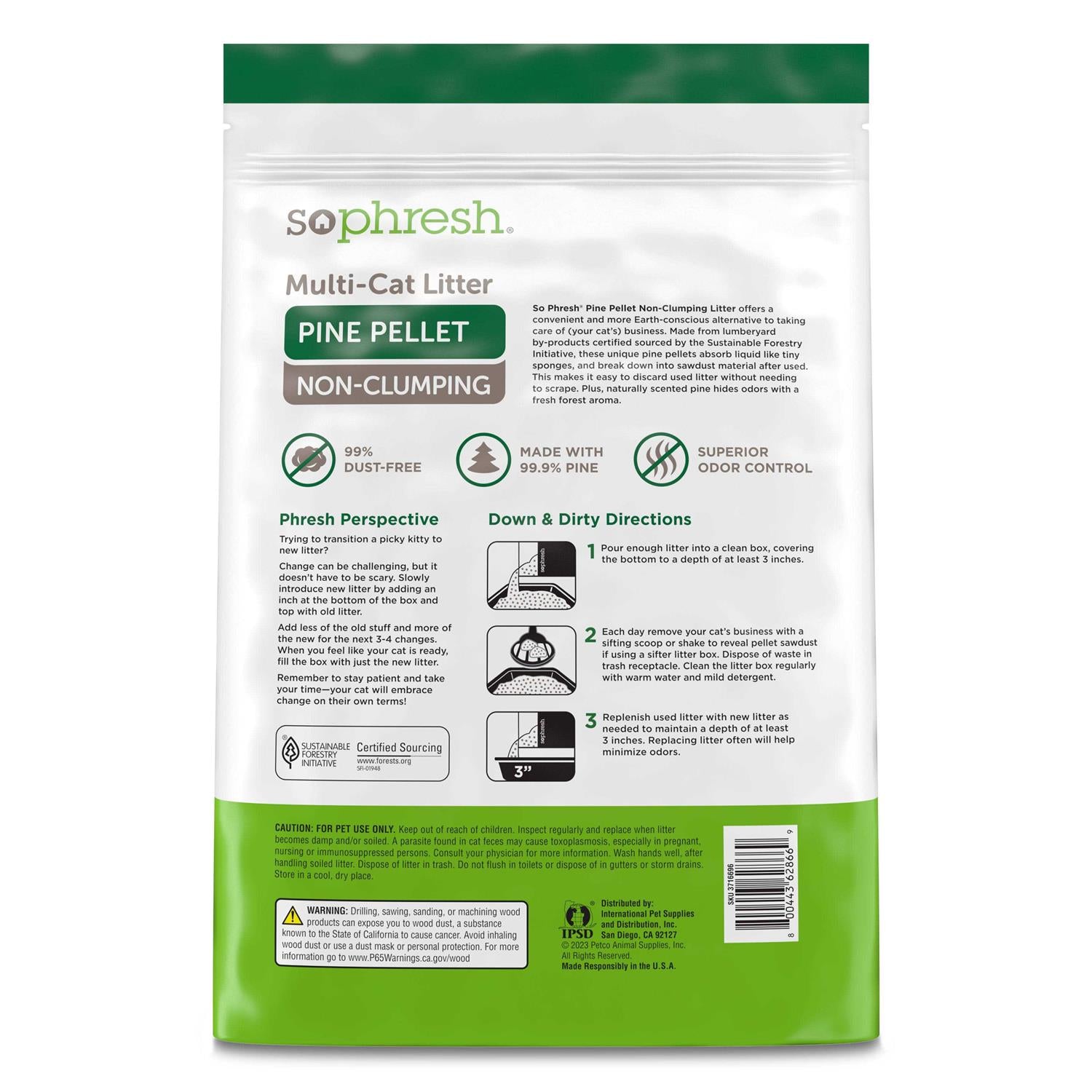 Pine Pellet Non-Clumping Cat Litter S808984