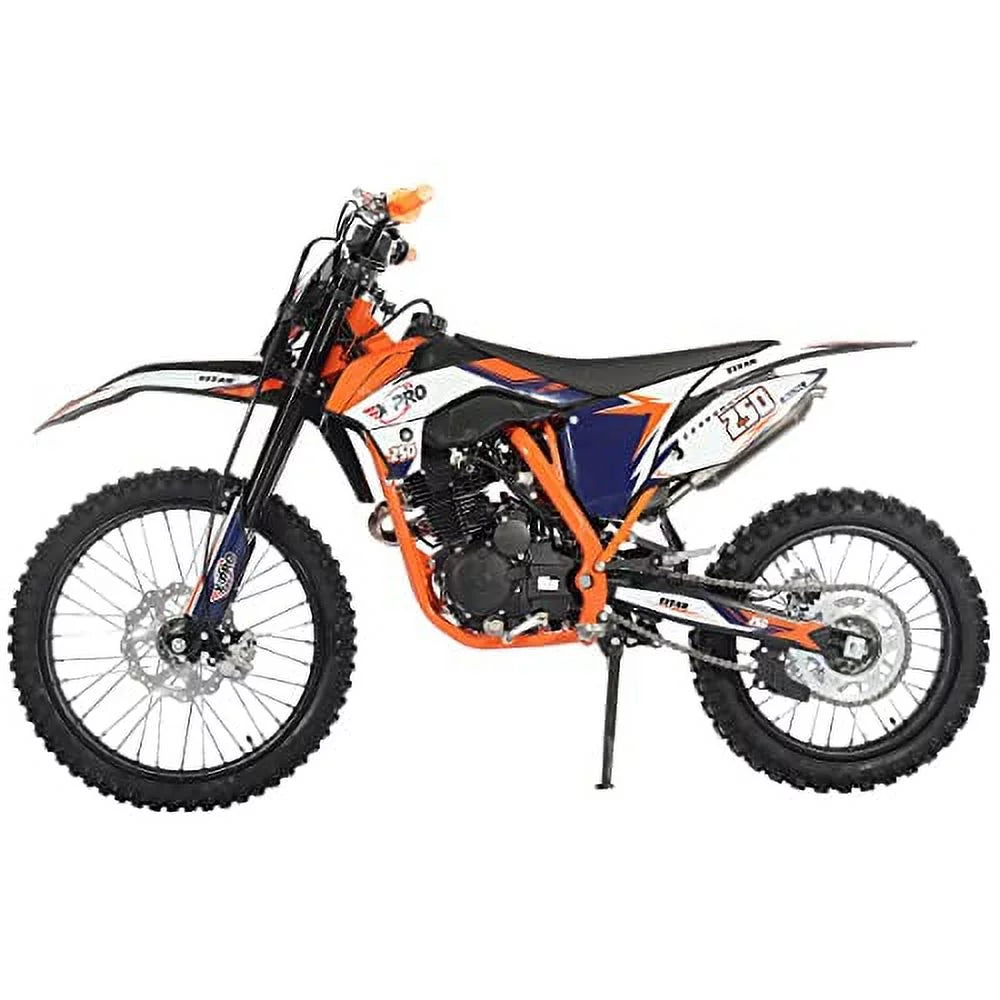 250cc Gas Pit Dirt Bike, 5-Speed Manual Transmission, Electric/Kick Start R4129