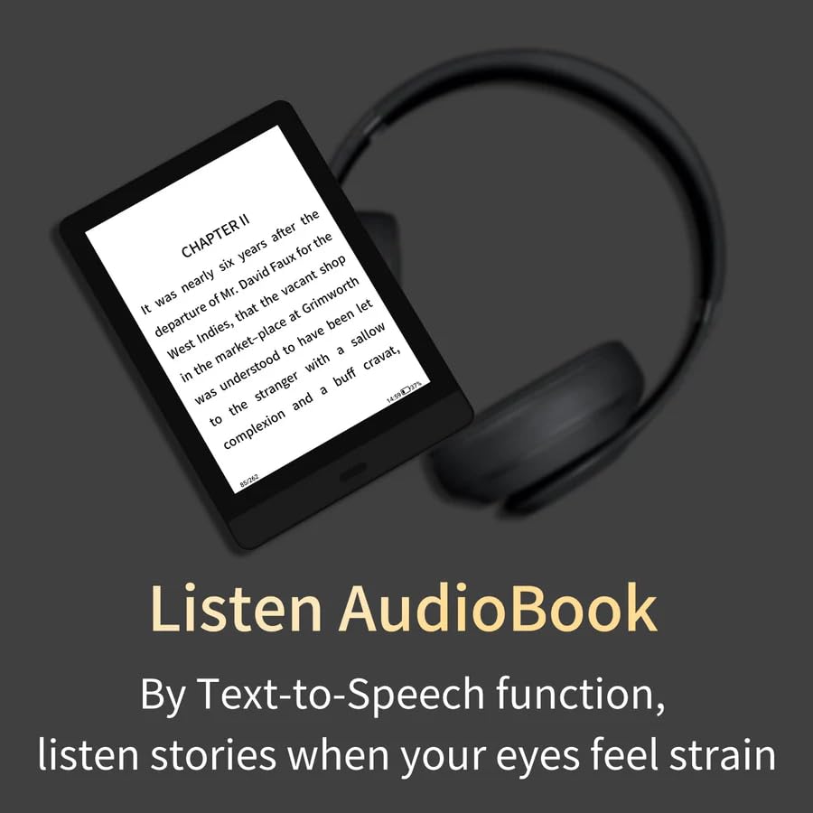 Black 6-Inch E-Ink Tablet with 32GB Storage L818