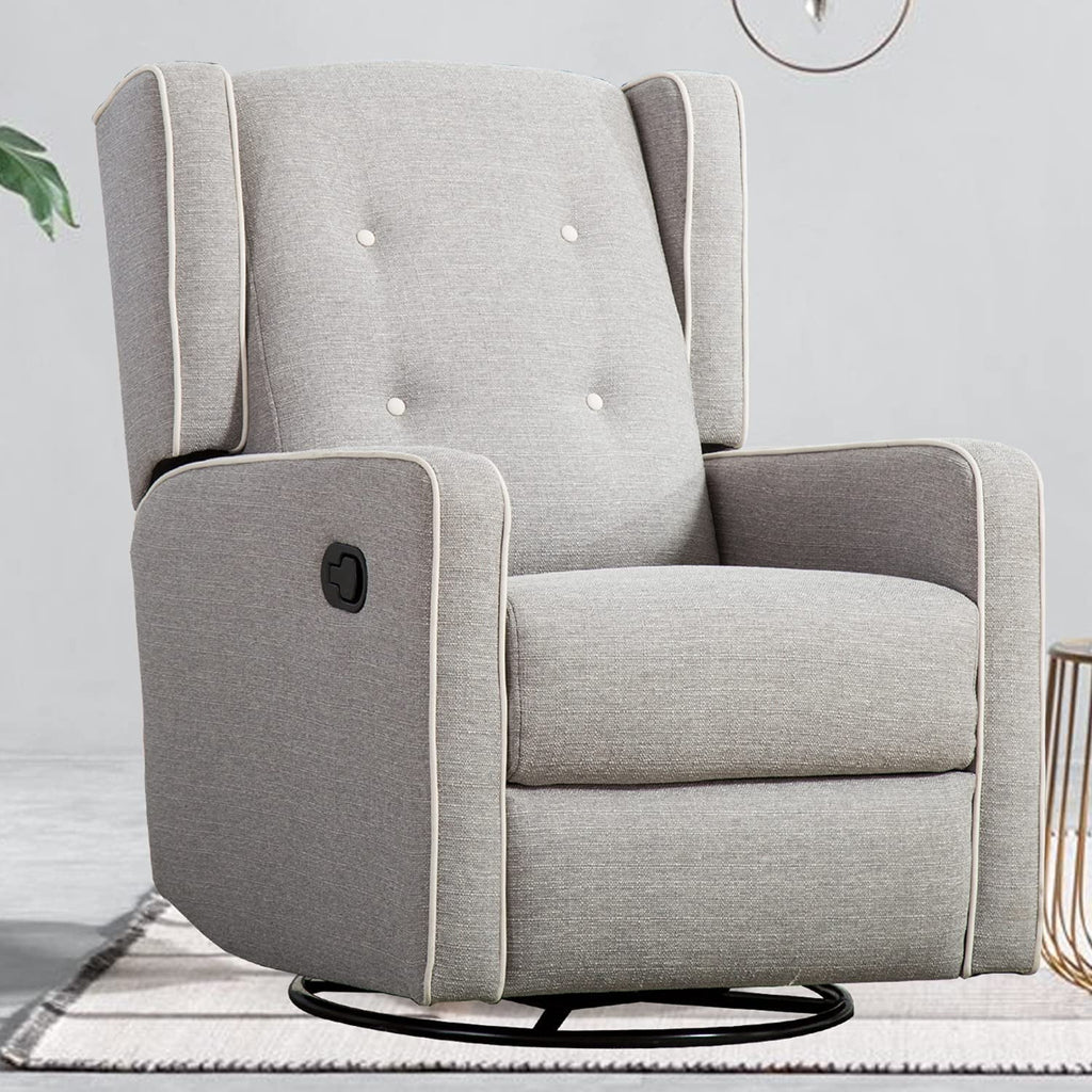 Gray Manual Swivel Rocker Recliner Chair K234042