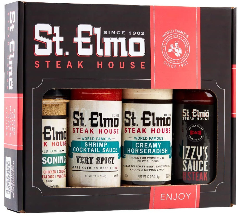 Steak Sauce, Creamy Horseradish, Cocktail Sauce, Seasoning Gift Box Q260684