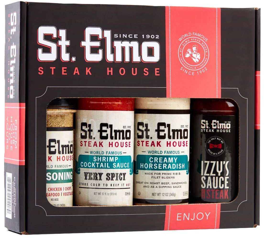 Steak Sauce, Creamy Horseradish, Cocktail Sauce, Seasoning Gift Box Q260684
