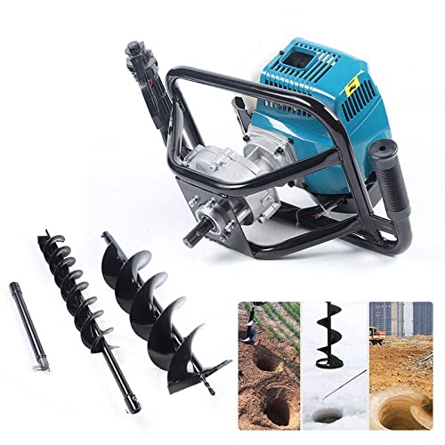 52cc Gas Powered Earth Auger Post Hole Digger Drill 4inch 6inch 8inch Bits N19035