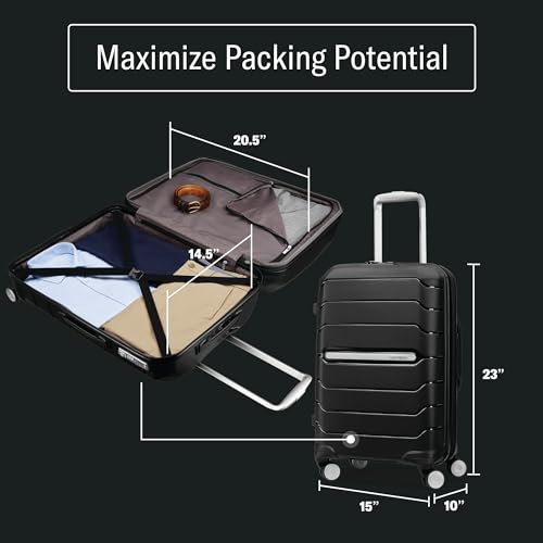 White/Grey Hardside Carry-On 21-Inch Luggage N2261