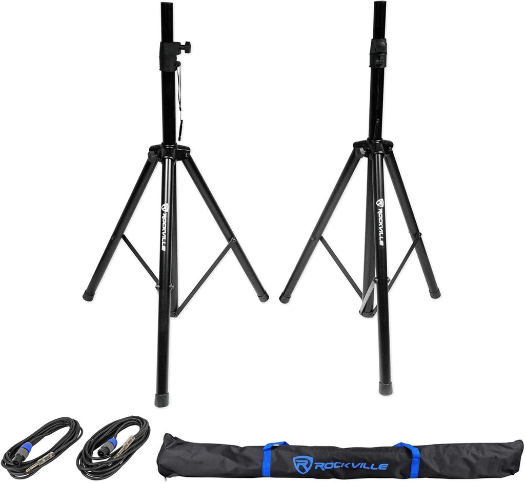 12 3Way 1000 Watt 8Ohm Passive PA Speaker with Stands and Cables B3805