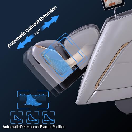 Beige 4D Massage Chair Recliner with Zero Gravity Shiatsu J615308