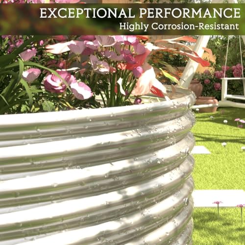 2 Pack 6x3FT Tall Galvanized Raised Garden Bed Z791786