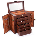 Extra Large 6 Tier 5 Drawers Jewelry Box with Mirror P918687