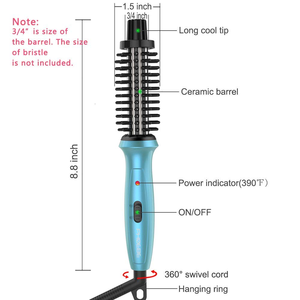 3/4 Inch Dual Voltage Ceramic Tourmaline Ionic Curling Iron S16916