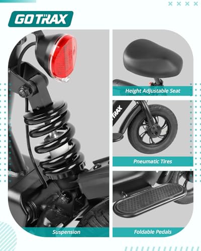 White Electric Scooter with Seat, 12" Pneumatic Tire, 400W Motor O603739