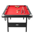 Black Frame Red Cloth Foldable Billiards Table with Accessories X969