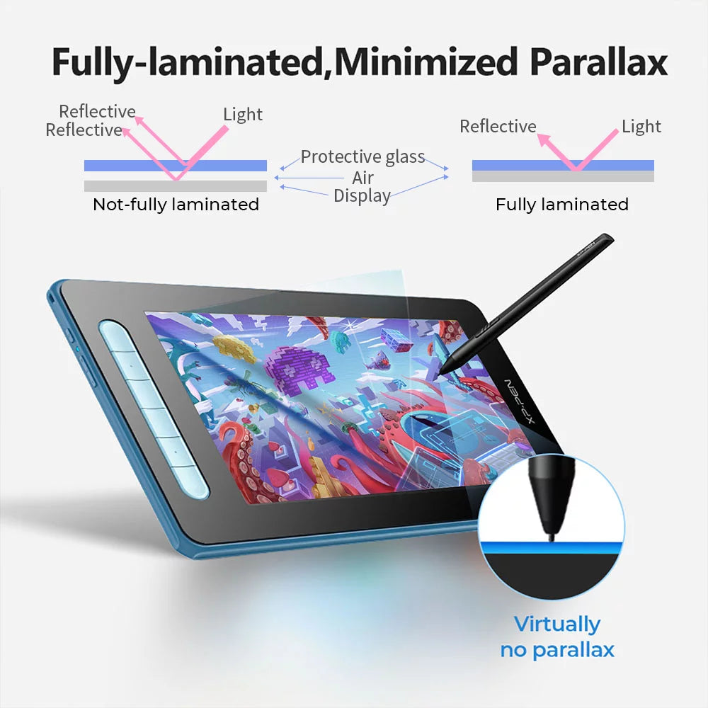 Blue Graphics Tablet with Screen Drawing Tablet U16706