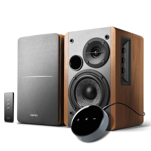 Powered Bookshelf Speakers with Wireless Wi-Fi Audio Streamer T963073
