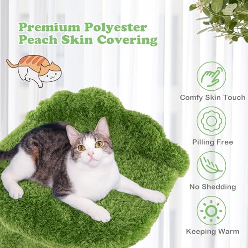 Multi-level Modern Wood Cat Tree with Sisal Scratching Posts C606