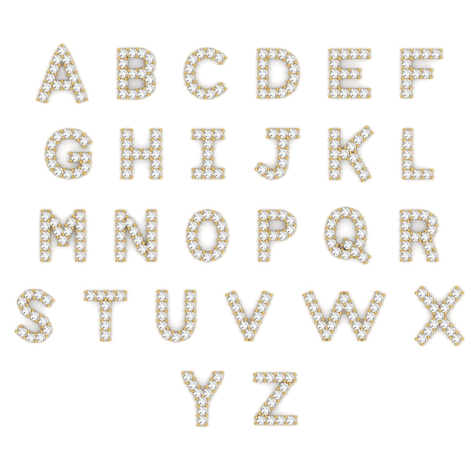 Diamond Initial Charm E118016