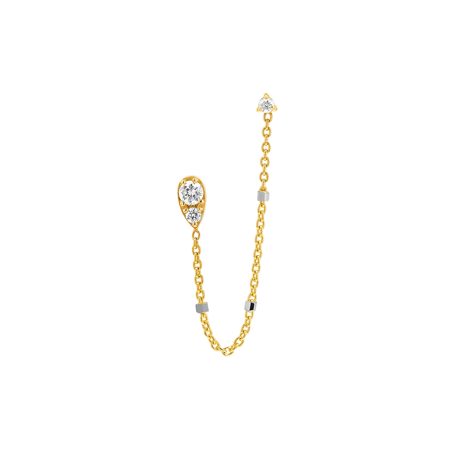 Pear Chain Duo Stud Earrings T2539