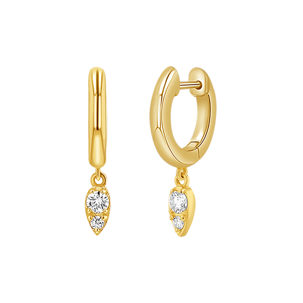 Pear Shaped Diamond Drop Huggies V94443