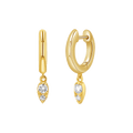 Pear Shaped Diamond Drop Huggies V94443