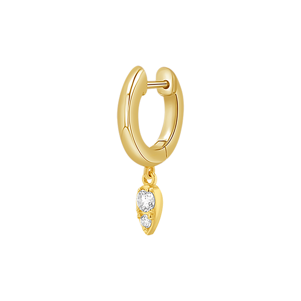 Pear Shaped Diamond Drop Huggies V94443