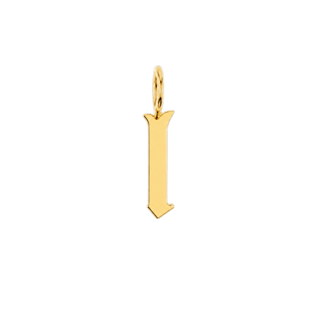 Gothic Old English Initial Letter Charm W17433