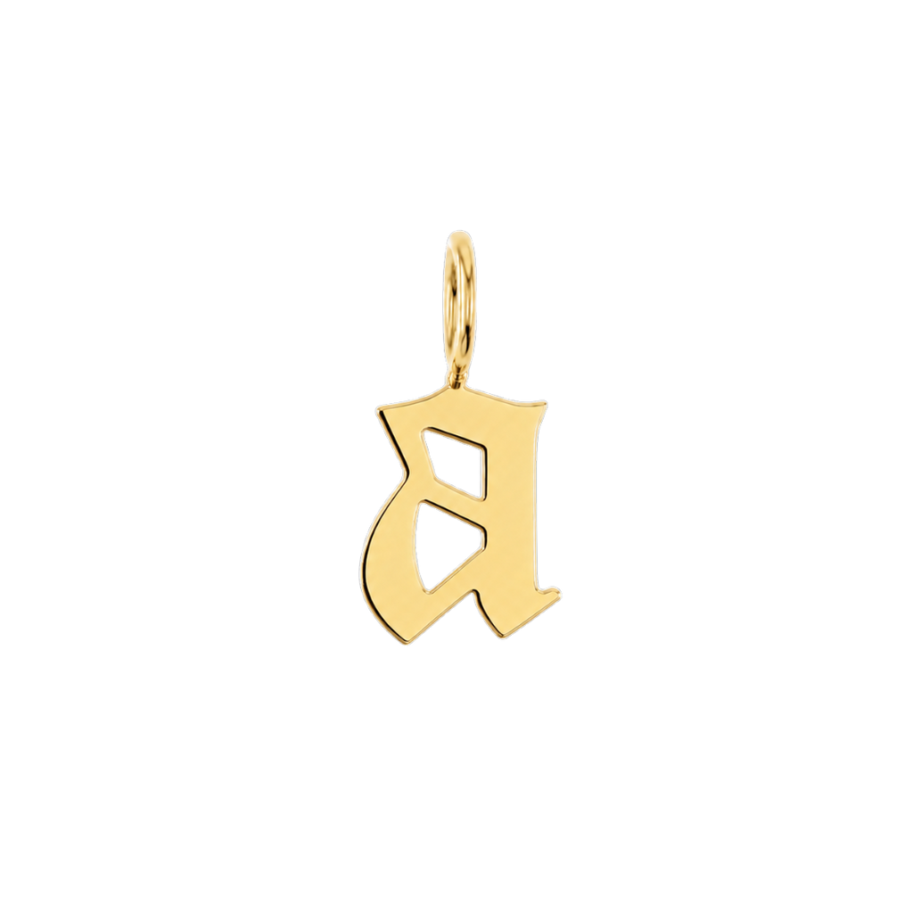 Gothic Old English Initial Letter Charm W17433