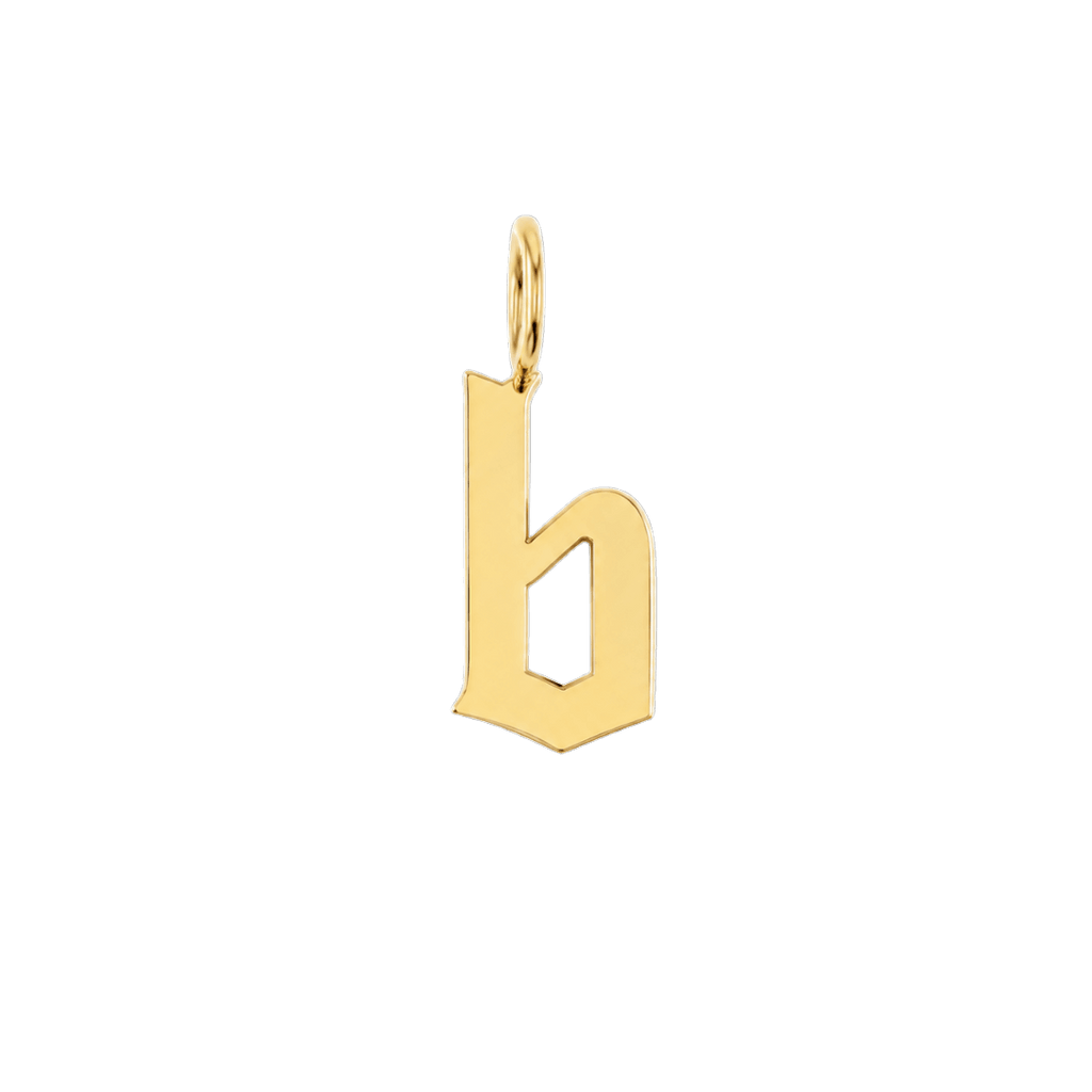 Gothic Old English Initial Letter Charm W17433