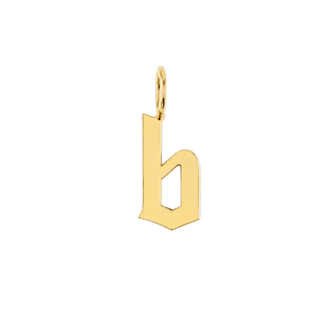 Gothic Old English Initial Letter Charm W17433