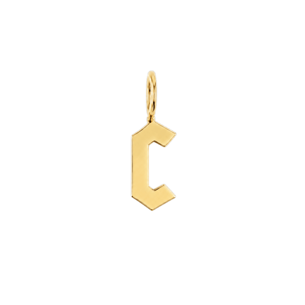 Gothic Old English Initial Letter Charm W17433