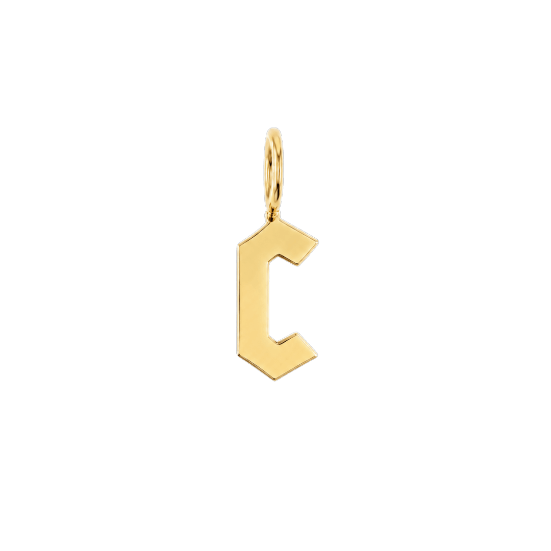 Gothic Old English Initial Letter Charm W17433
