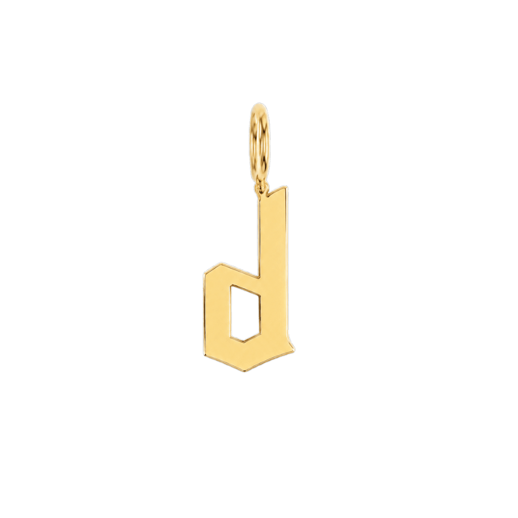 Gothic Old English Initial Letter Charm W17433