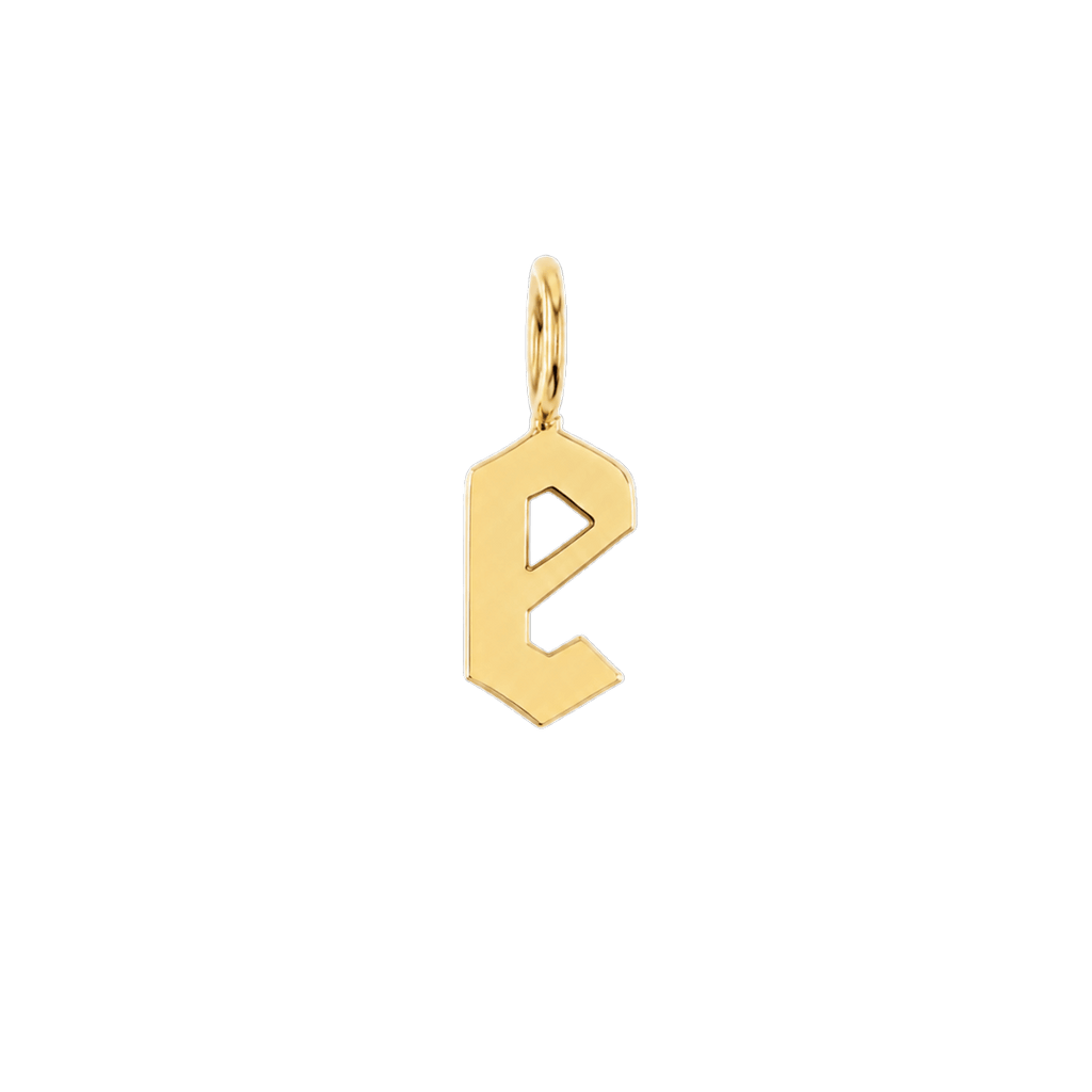 Gothic Old English Initial Letter Charm W17433