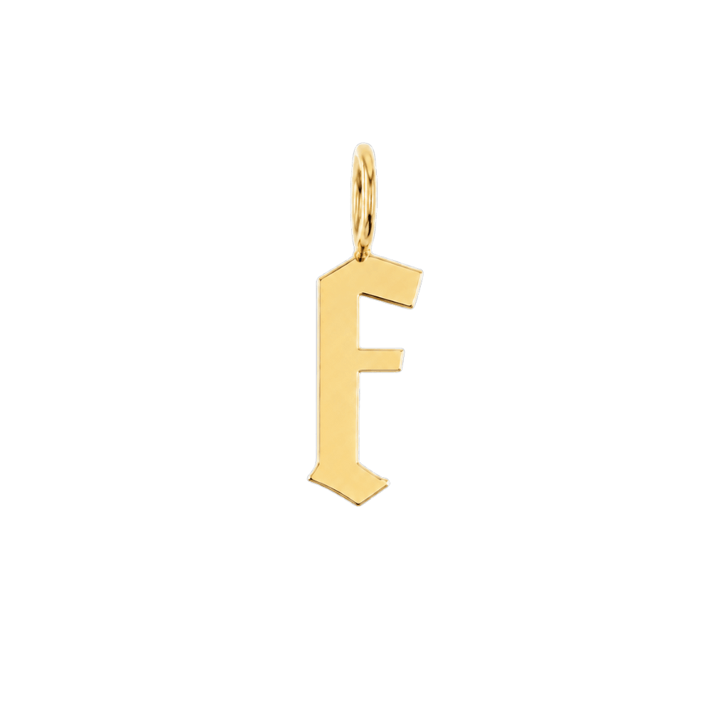 Gothic Old English Initial Letter Charm W17433