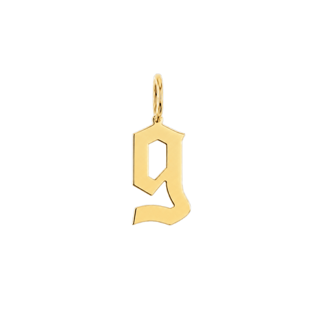 Gothic Old English Initial Letter Charm W17433
