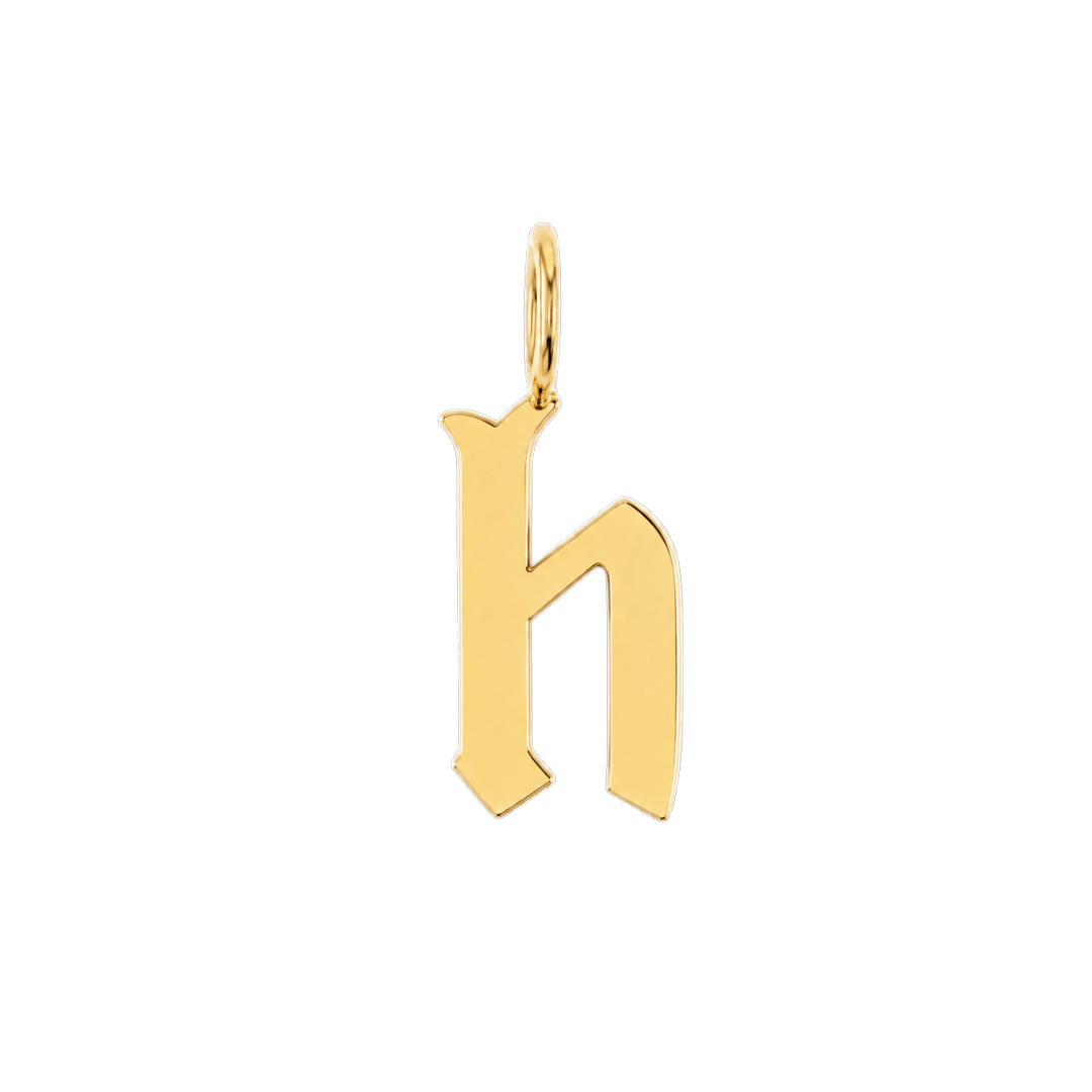 Gothic Old English Initial Letter Charm W17433