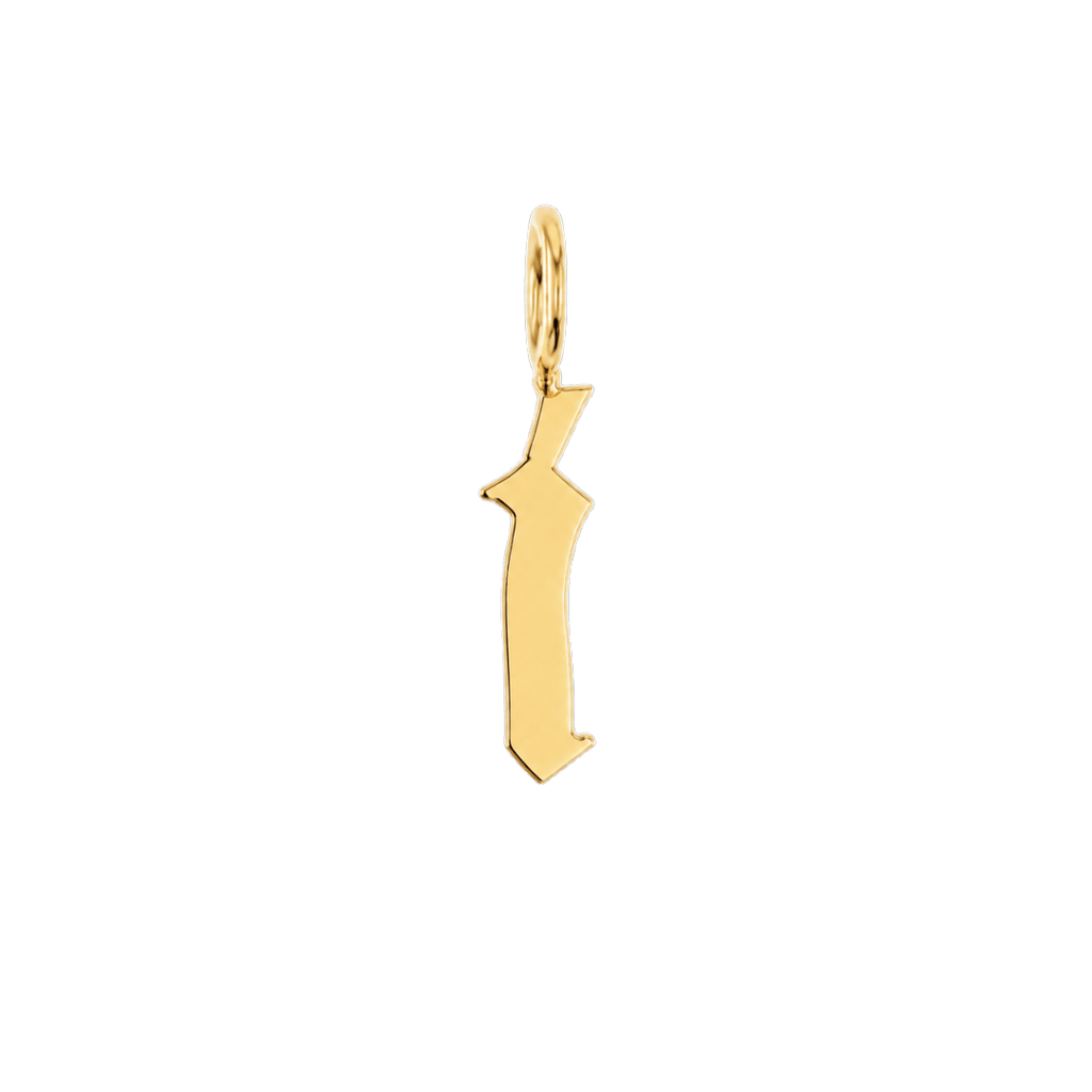 Gothic Old English Initial Letter Charm W17433