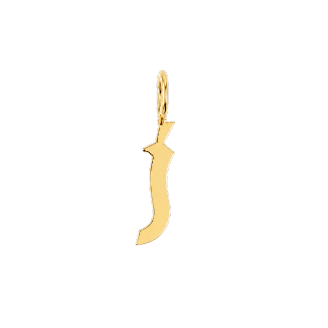 Gothic Old English Initial Letter Charm W17433