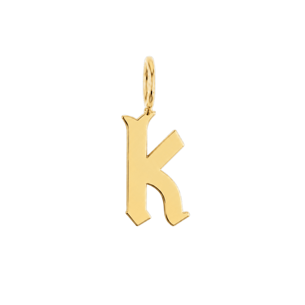 Gothic Old English Initial Letter Charm W17433