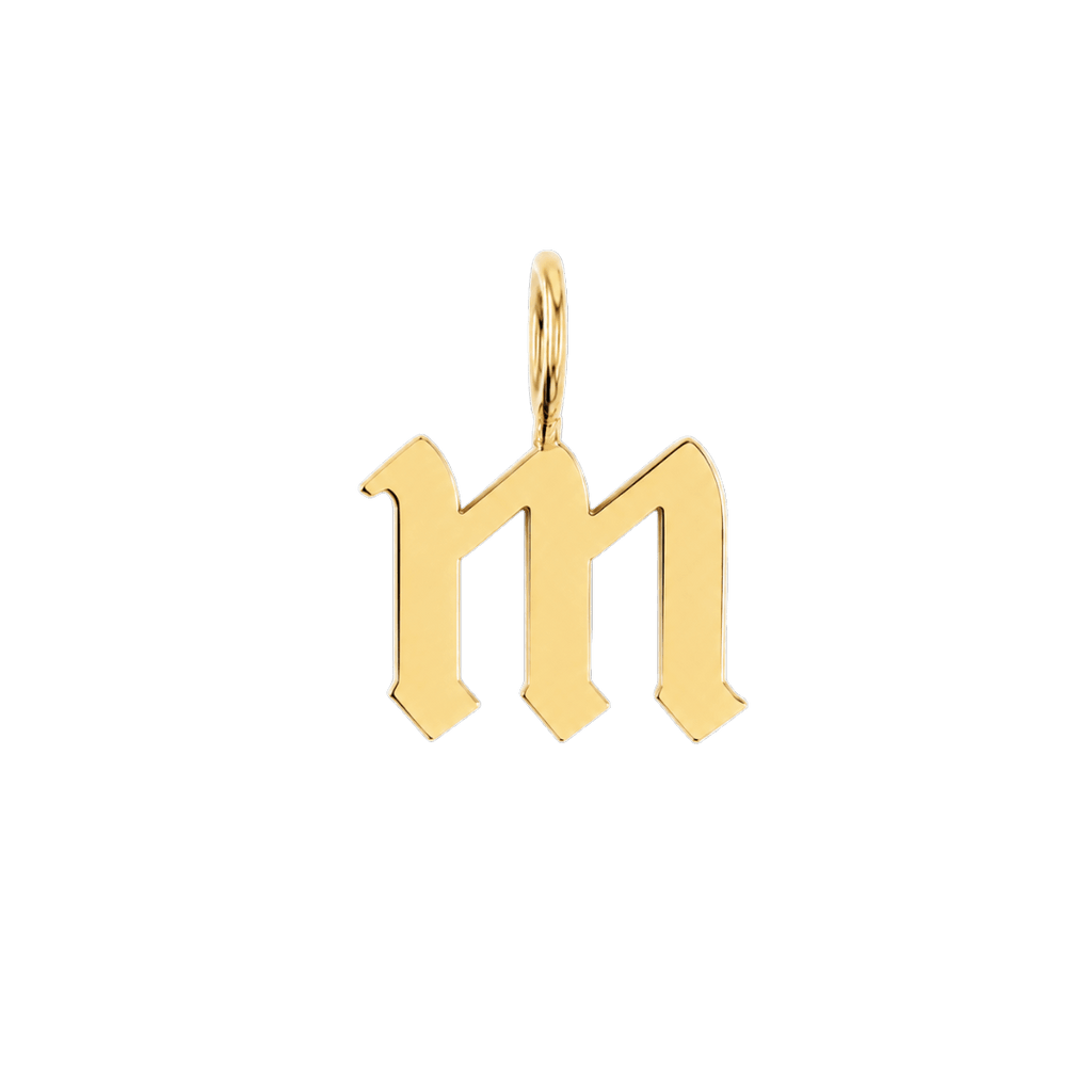 Gothic Old English Initial Letter Charm W17433