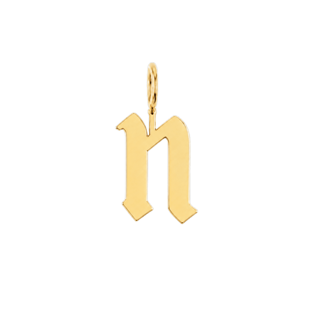 Gothic Old English Initial Letter Charm W17433