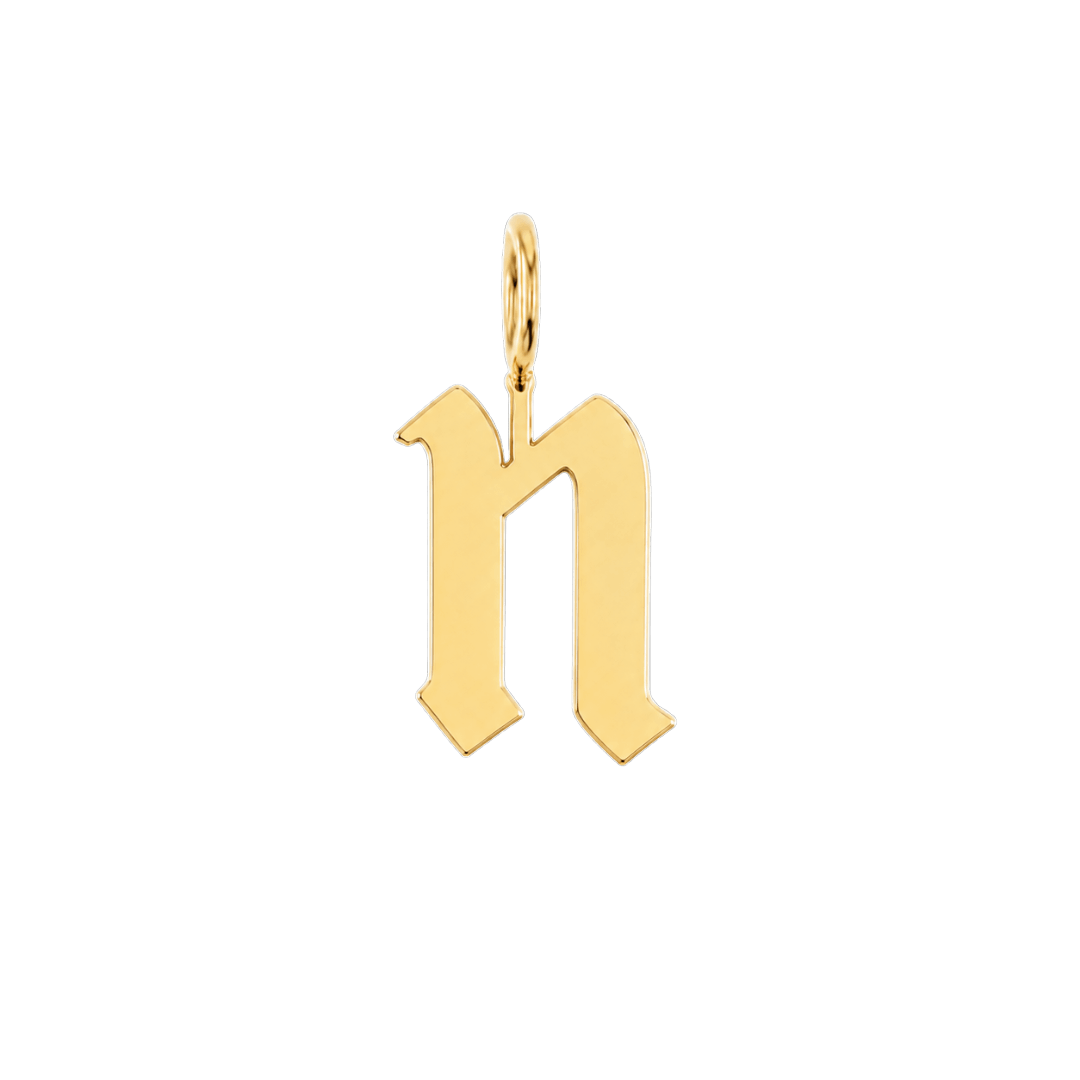 Gothic Old English Initial Letter Charm W17433