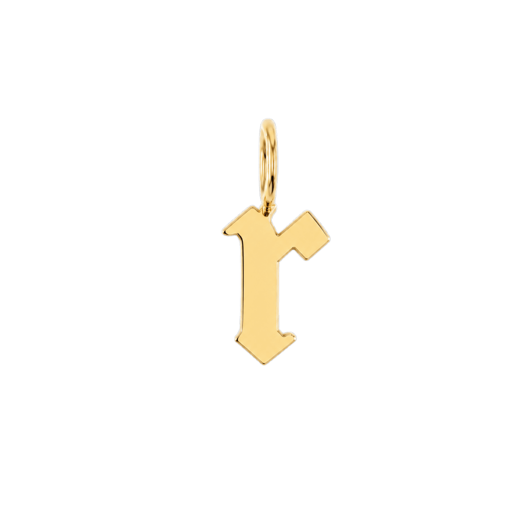 Gothic Old English Initial Letter Charm W17433