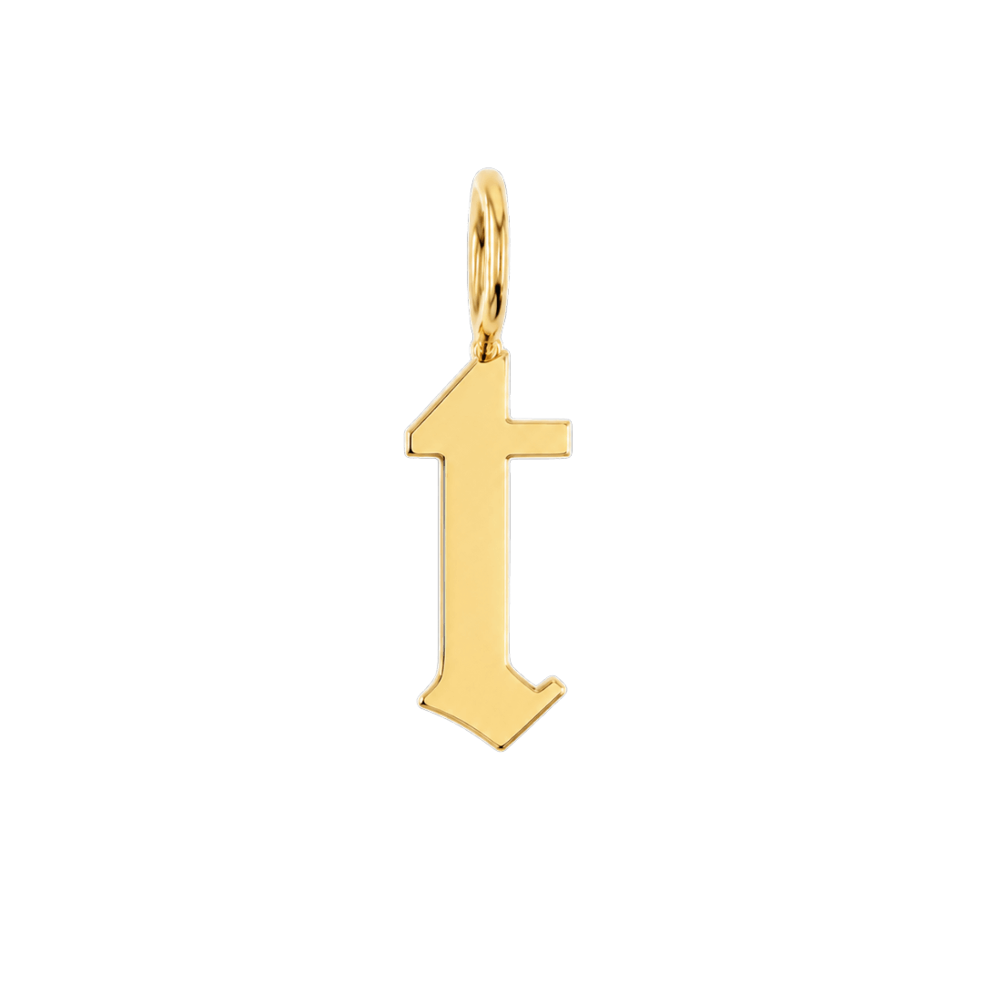Gothic Old English Initial Letter Charm W17433
