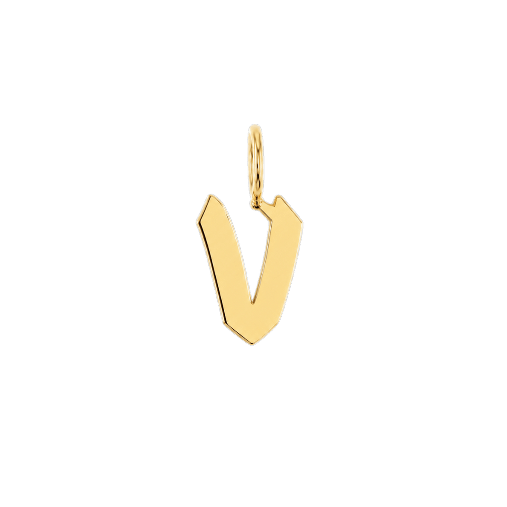 Gothic Old English Initial Letter Charm W17433