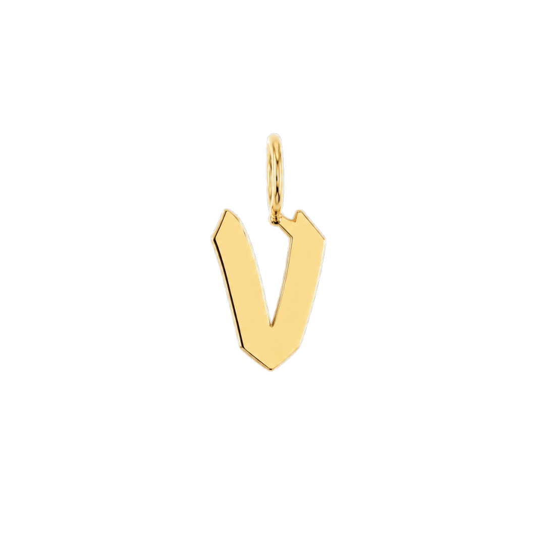 Gothic Old English Initial Letter Charm W17433